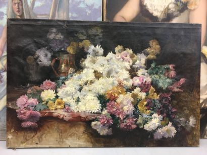 null Attribué à Godchaux

Jetée de fleurs 

huile sur toile , 

76x113 cm