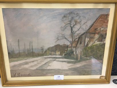 null Louis GARRAUD, 

paysage 

aquarelle sur papier, signée en bas à gauche

25...