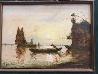 null Albert Duprat (1882-1974)

La lagune à Venise

huile sur panneau 

signée bas...