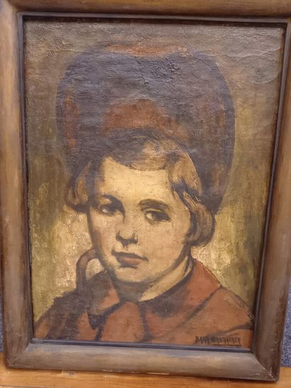 null Barth Verschaeren (belge, 1888 1946) 

Portrait de jeune fille

Huile sur toile

Signé...