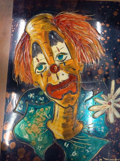 null Peinture d'un clown sur cuivre signé Ivanovic

67 x 50 cm