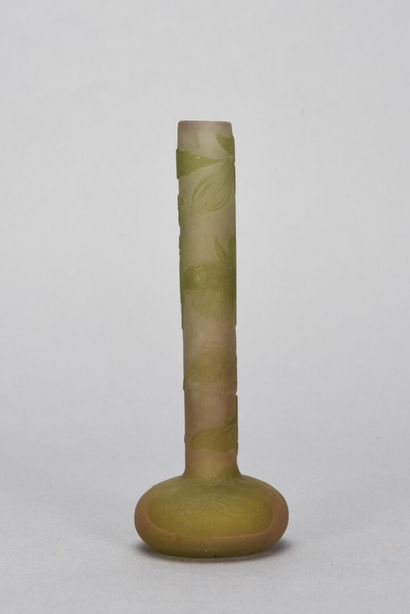 null Emile GALLÉ (1846-1904)

Vase à long col à base aplatie en verre multicouche...