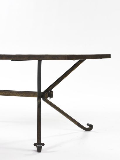 null Mado JOLAIN (1921- 2019) & René Legrand (ferronier)

Table basse à structure...