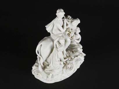 null Enlèvement d'Europe, sujet en biscuit de porcelaine

Vers 1920

H : 18cm - L...