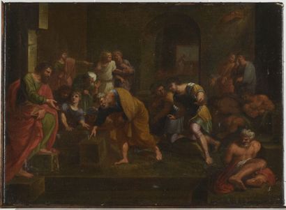 null Entourage de Jean-Robert ANGO (1710-1780)

Saint Pierre baptisant dans sa prison...