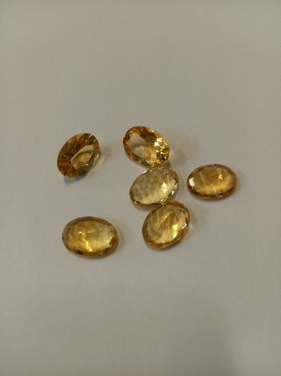 null 6 citrines ovales facettées pour un poids total de 23,88 carats.