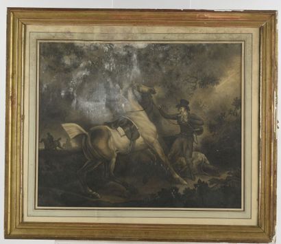 null Ecole 19ème 

Scène de chasse à courre, 

dessin 

61 x 74 cm

(manque)