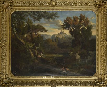 null Paul Emile BALFOURIER (1816-1876)

Le Parc CHIGI

Huile sur toile

90 x 118...