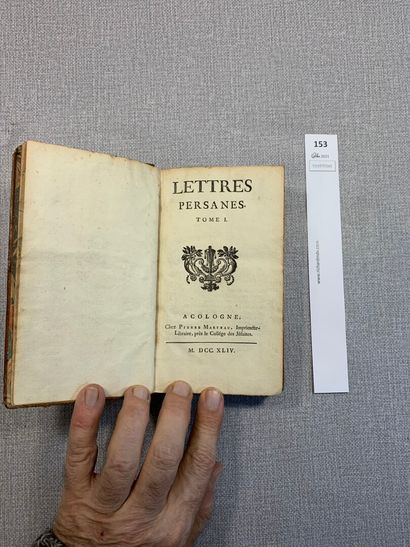 null [Montesquieu]. Lettres persanes. 2 parties en 1 volume suivi de Lettres turques....