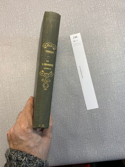 null Docteur Félix Voisin. De l'homme animal. Paris, 1839. Envoi de l'auteur.