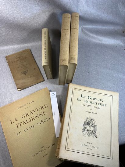 null Un ensemble de 6 volumes relatifs à la gravure, dont L'estampe par Laran (2...