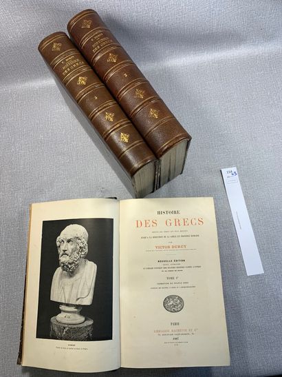 null Duruy. Histoire des Grecs. Paris, 1887. Nombreuses illustrations. 3 volumes...