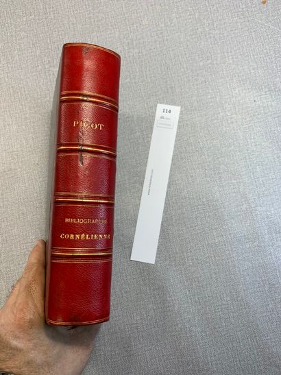 null Emile Picot. Bibliographie cornélienne. Paris, 1876. Exemplaire numéroté. Demi-reliure...