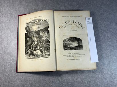 null [Cartonnage Hetzel]. Jules Verne. Un capitaine de 15 ans. Cartonnage violet...