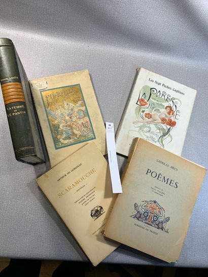 null Un ensemble de 5 volumes illustrés dont Pierre Lous : La femme et le pantin,...
