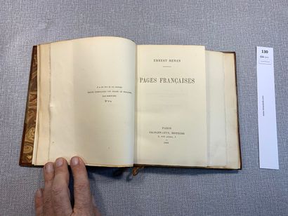 null Ernest Renan. Pages françaises. Paris, 1921. Un des 30 exemplaires sur papier...
