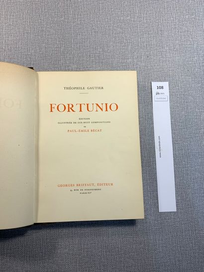 null Théophile Gautier. Fortunio. Illustré de 18 compositions de Paul-Emile Bécat....