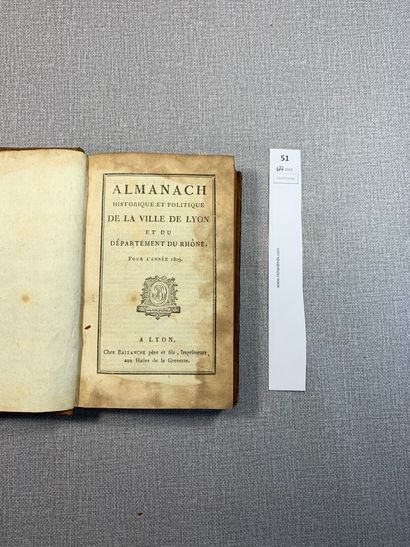 null Almanach historique et politique de la ville de Lyon pour 1809.