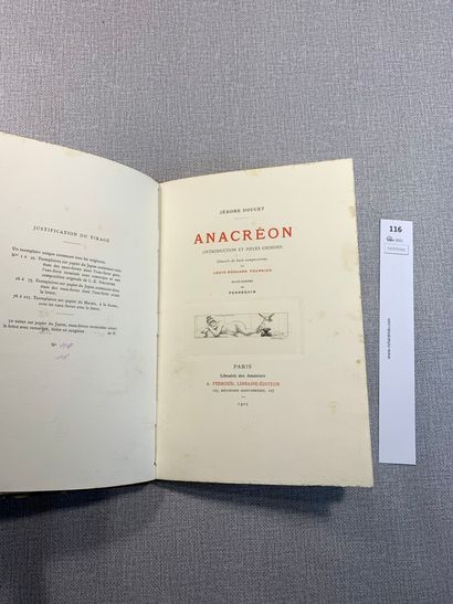 null [Livres illustrés]. Jérôme Doucet : Anacréon, illustré par Louis-Edouard Fournier,...