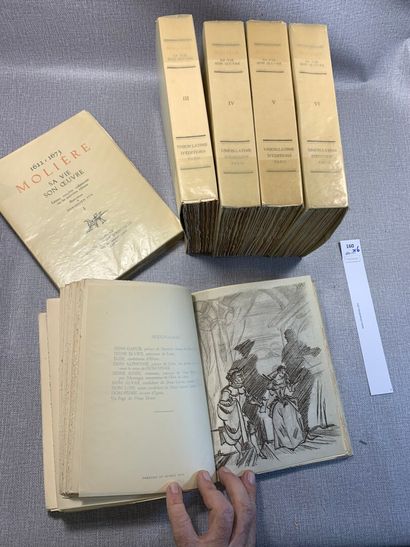 null Molière, sa vie son oeuvre. Illustré par Maximilien Vox. 6 volumes brochés et...