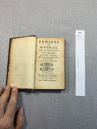 null Pensées de Pascal sur la Religion. Seconde édition. Paris, chez Desprez, 1670....