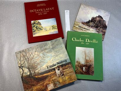 null [Roanne et Forez]. Un ensemble de 4 volumes consacrés aux peintres roannais :...