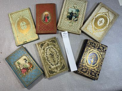 null [Cartonnages romantiques]. Un ensemble de 7 volumes circa 1840-1850, dont :...