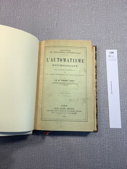 null Pierre Janet. L'automatisme psychologique. Paris, 1910. Demi-reliure cuir. Livre...