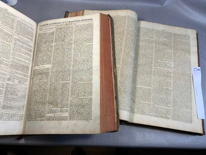 null [Révolution Française]. Gazette nationale, ou le Moniteur universel. 2 volumes...