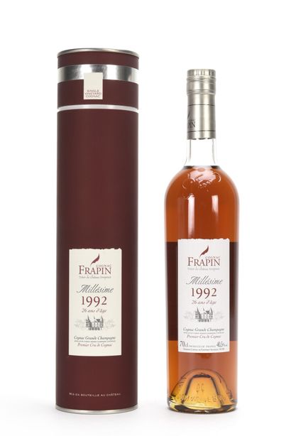 null 1 B COGNAC 26 ANS D'ÂGE 70 cl 40,5% (canister) Frapin 1992

TVA récupérable...