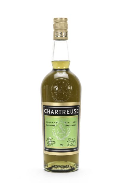 null 1 B CHARTREUSE VERTE VOIRON PÉRIODE 1966-1982 70 cl 55% (étui) Pères Chartreux...