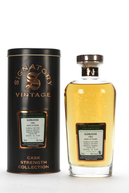 null 1 B WHISKY SINGLE MALT CASK STRENGTH COLLECTION 24 ANS D'ÂGE 70 cl 56,1% (Canister)...