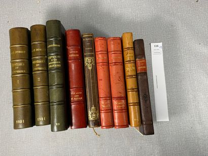null Un ensemble de 9 volumes reliés XXe, dont : Maurice Barrès, Jean Giono, Paul...