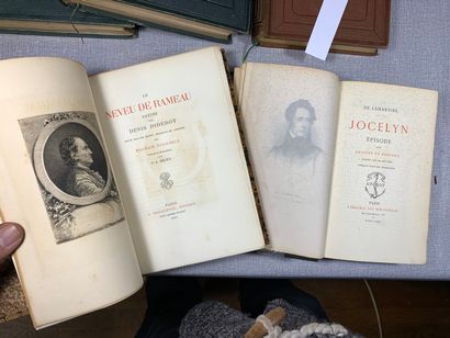 null Un ensemble de 5 volumes bien reliés XIXe, dont : Jocelyn de Lamartine, édité...