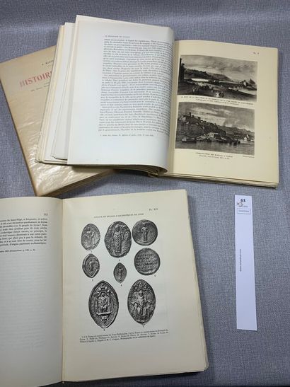null Kleinclausz. Histoire de Lyon. 3 volumes brochés. 1939 1952. Très bon état.