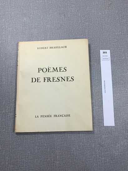 null Robert Brasillach. Poèmes de Fresnes. Edition originale tirée à 350 exemplaires....