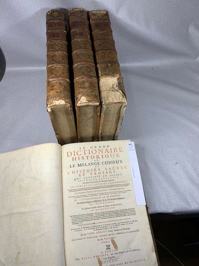 null Le grand dictionnaire historique de Moreri. 4 volumes in-folio (complet). Accidents...