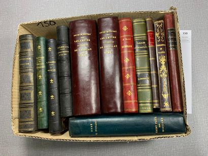 null Un ensemble de 12 volumes reliés XIXe/XXe, dont : Robinson Crusoé, Les amours...