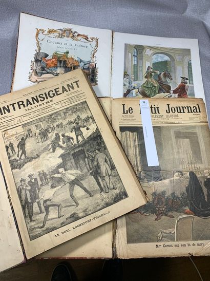 null 3 volumes in-folio. Le petit journal, supplément illustré, 1898. L'intransigeant...