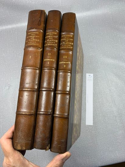 null Dehaisnes. Histoire de l'art dans la Flandre, l'Artois et le Hainaut. 3 volumes...
