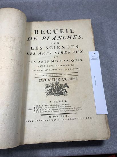 [Diderot et D'Alembert]. Recueil de planches...