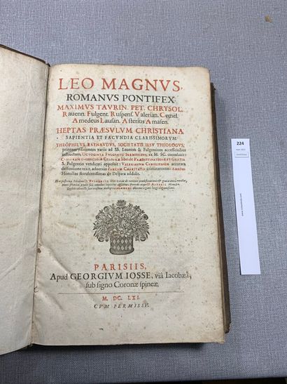 null Leo Magnus. Romanus Pontifex. 1 volume in-folio. Paris, 1661.
