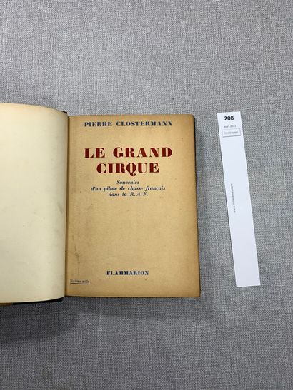 null Pierre Clostermann. Le Grand Cirque. Paris, 1948.1 volume in-8, demi-reliure...