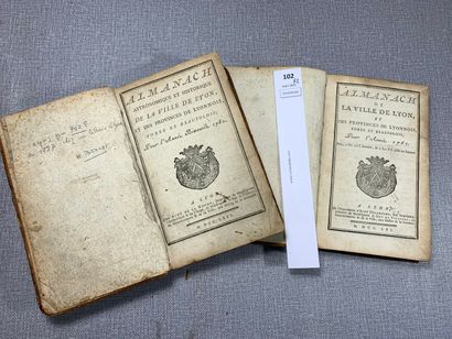 null Almanach de la ville de Lyon. Un ensemble de 2 volumes : années 1761 et 178...