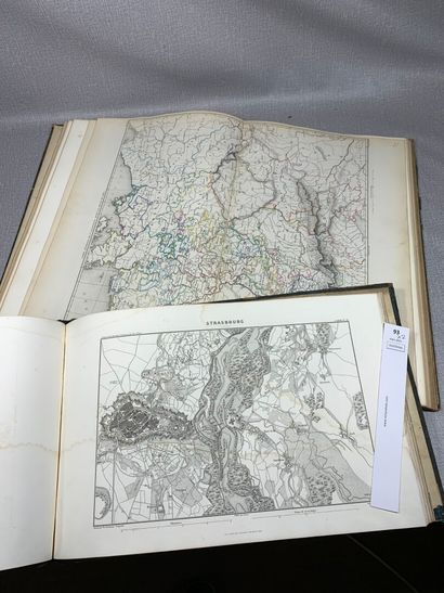 null Adolphe Thiers. Un ensemble de 2 atlas XIXe de la Révolution Française et du...