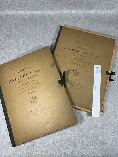 null Maurice Prou. Manuel de paléographie latine et française. 2 volumes en feuilles...