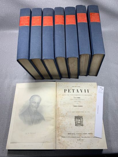 null Denis Petau. Dogmata theologica. 8 volumes in-4 reliés pleine toile. 1864.