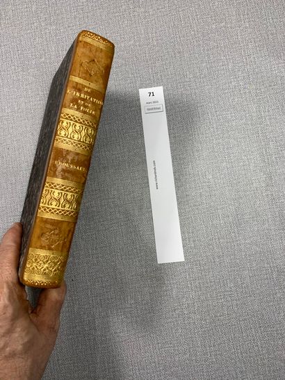 null Broussais. De l'irritation et de la folie. 1 volume relié cuir. Paris, 1828...