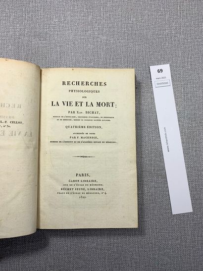 null Bichat. Recherches physiologiques sur la vie et la mort. 1 volume in-8 relié...