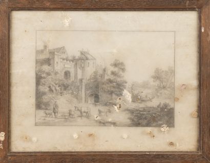 null Entourage de Jean Jacques de BOISSIEU, 

Trois dessins de paysages

21 x 30...